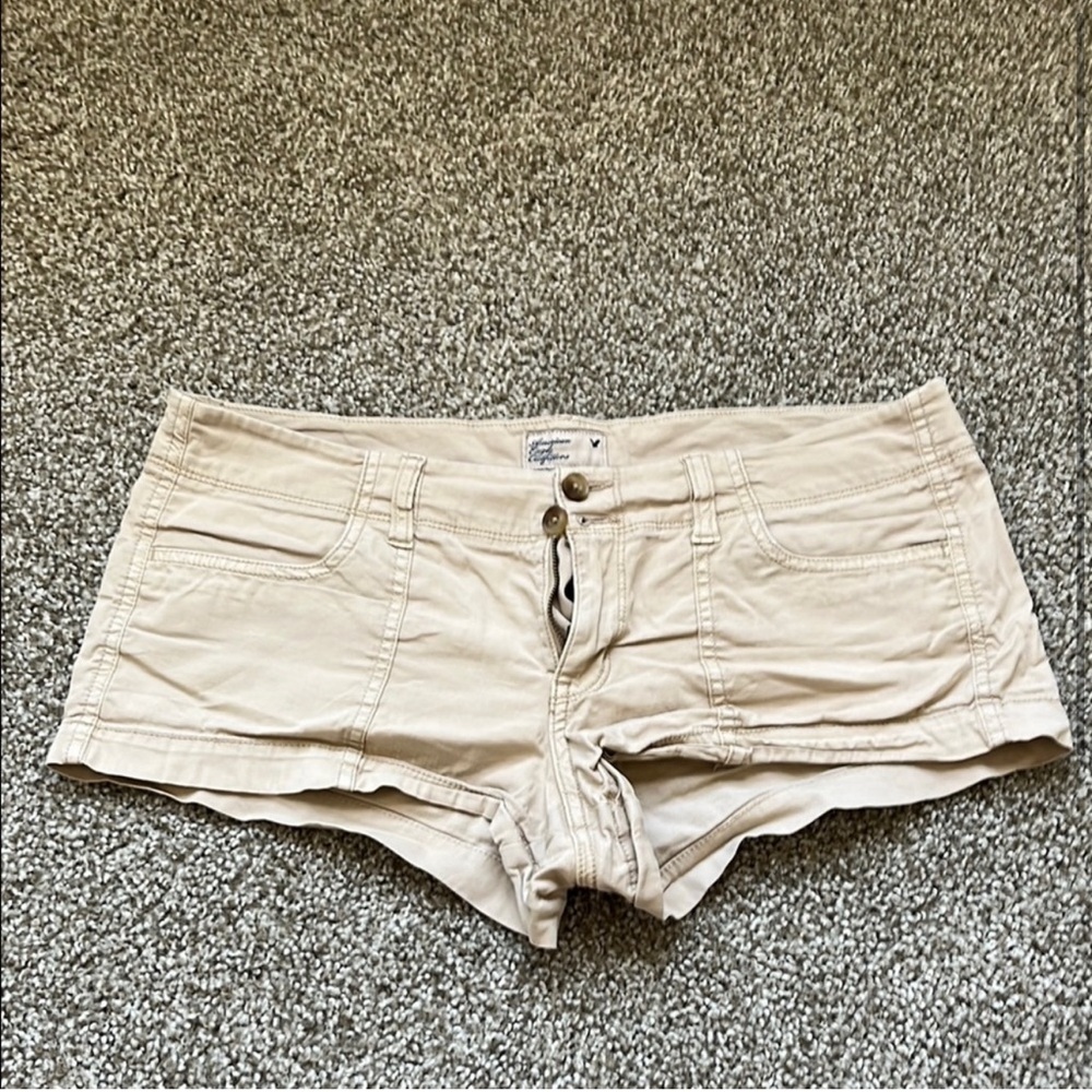 American Eagle Outfitters Women's Cream Cargo Shorts